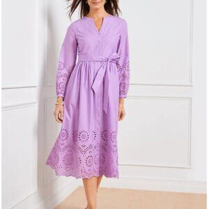 NWT! Lavender Eyelet Shirtdress (TALBOTS)